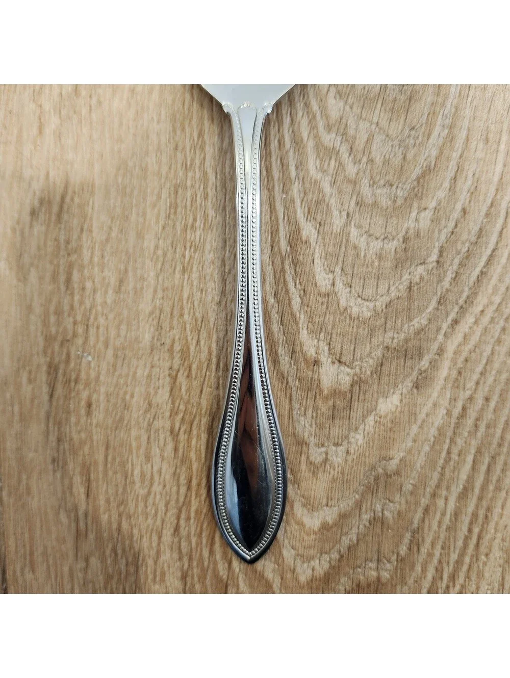 Sugar Spoon Oneida ARBOR AMERICAN HARMONY Stainless Beaded Shell Shaped 6 3/8